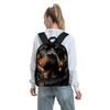 Set Tre Pezzi con Motivo Rottweiler Zainetti per Ragazzo e Ragazza Migliori Regali Cartone Animato 2D Borsa Scolastica per Bambini