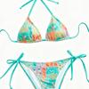 European and American ins style sexy split swimsuit bikini bikini triangle cup lace-up swimsuit 1011 new