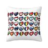 Concours Eurovision de la Chanson Drapeaux Cœurs Esc Ebu Eurofans Taie d'Oreiller Housse de Coussin Musical Décoration Taie d'Oreiller Pour Voiture 45X45Cm