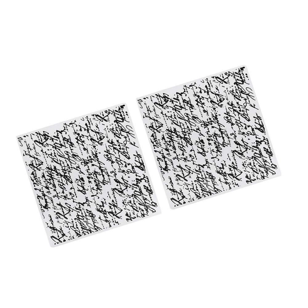 2pcs Reusable Polymer Embossing Mold Polymer DIY Embossing Plate Embossing Folder  Scrapbooking