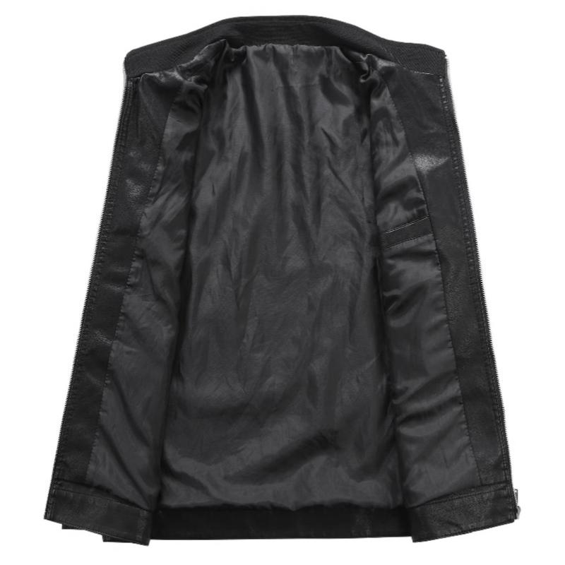 Motorcycle Jacket Men's Slim Short Coat Collar Pu Jacket Windproof Leather Coat Blazer Men's Blazer