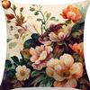 American Retro Linen Peach Leather Velvet Pillow Case Living Room Sofa Office Car Cushion