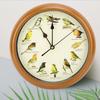 10 Inch Wall Clock Multipurpose Cuckoo Round Silent Punctual Bird Calls Christmas Music Indoor Wall Clocks for Living Room