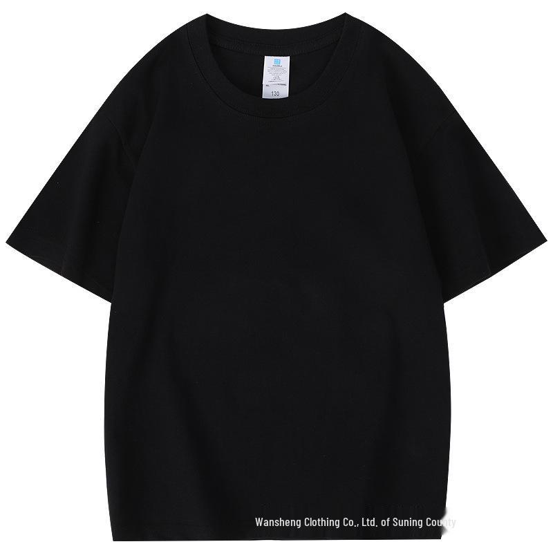 Custom Kids' Short Sleeve Cotton T-shirt for Kindergarten Uniform with Round Neck - Parent-Child Matching Tee