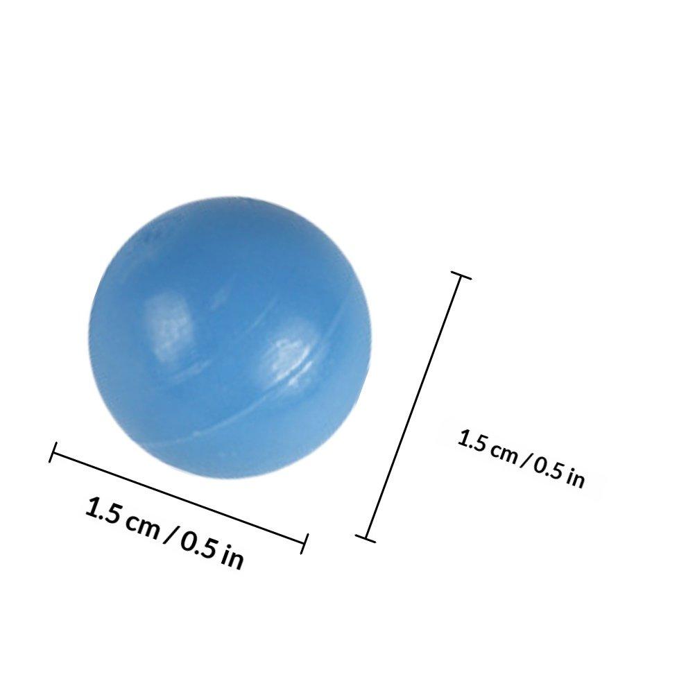 100Pcs Colorful Plastic Balls 5 Colors 15Cm Diameter for Counting Learning Kids Safe Smooth Non-Toxic Small Marbles for Family