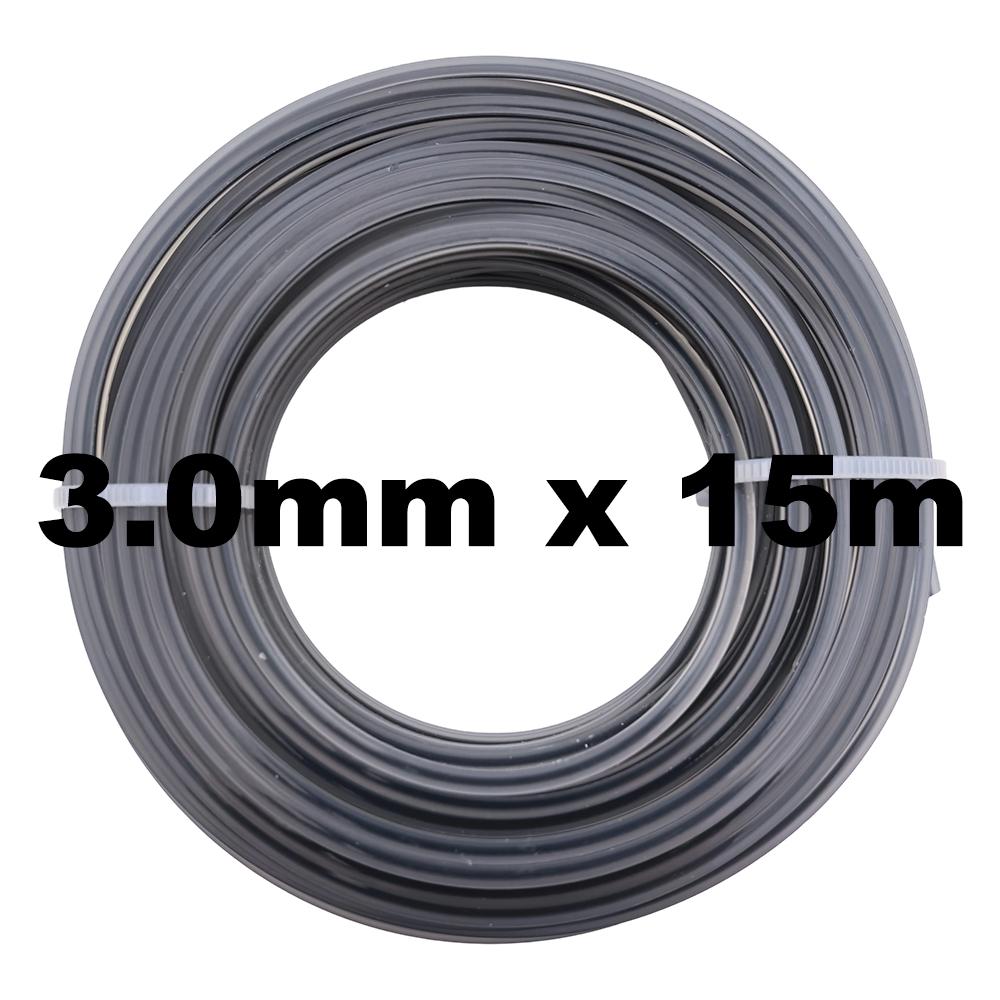 Grass Trimmer Line 2.4/2.7/3.0mm 15m Nylon Brush Cutter Strimmer Rope Mowing Wire Lawn Mower Garden Power Tool Accessories