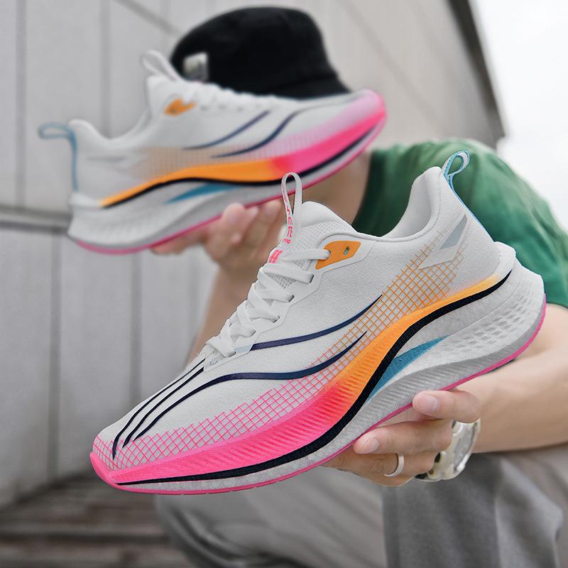 Spring popcorn ultra-light generation shock absorption technology mesh couple sports shoes breathable racing shoes