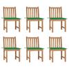 Day and Night - Day and Night Garden Chairs 6 Units with Solid Teak Wood Cushions