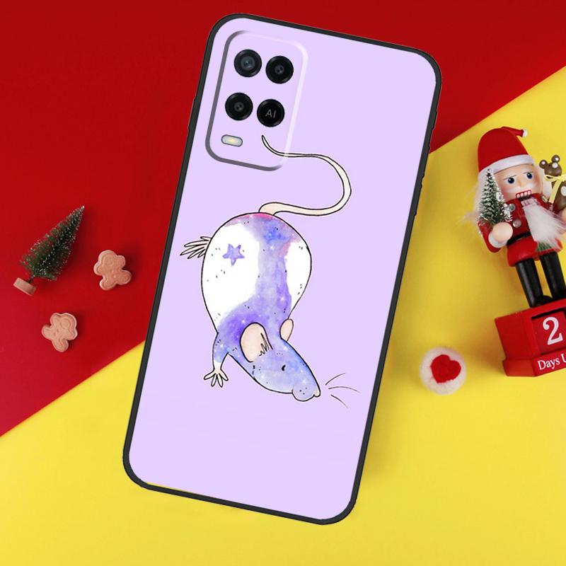 Cute Cartoon Animal Rat Case For Oppo A5 A6 Pro A15 A57 A17 A54 A74 A94 A76 A16 A96 A40 A60 A80 A18 A38 A58 A78 A98