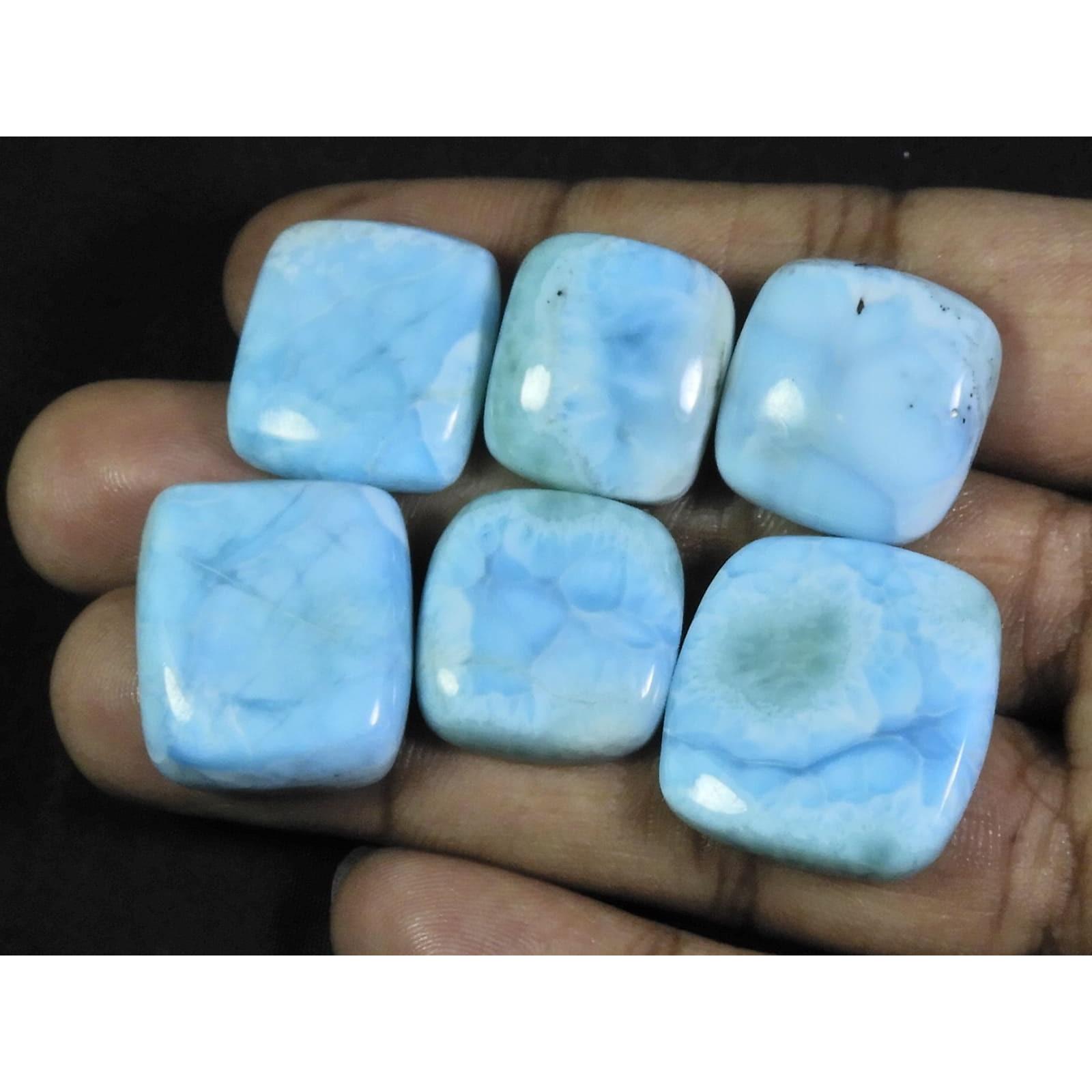 

17X18-22X34ММ Натуральный Ларимар Пектолит Октагон Кабошон Свободный Драгоценный Камень 6 Шт. C-64