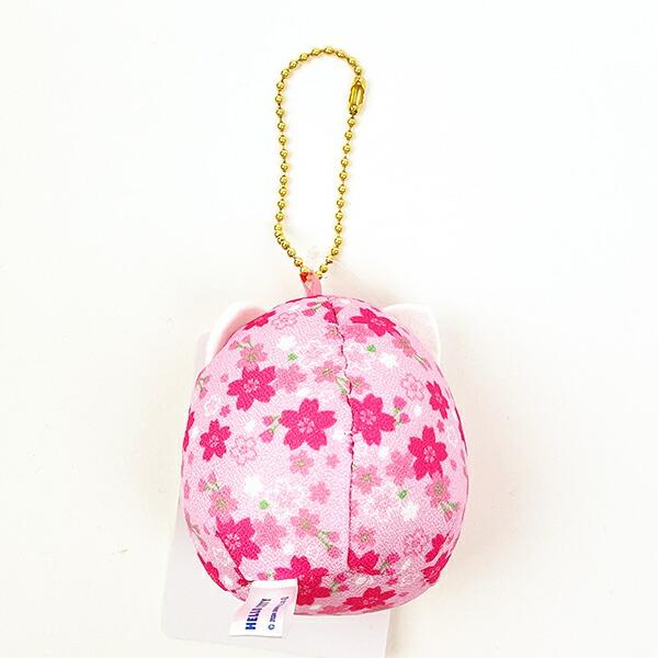 Sanrio Hello Kitty Sakura Daruma Mascot Pink Plush Key Holder