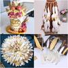 10PCS Gold Feathers Decoration 15-20CM Natural White Turkey Goose Duck Pheasant Feathers Plumes Handicraft Accessories