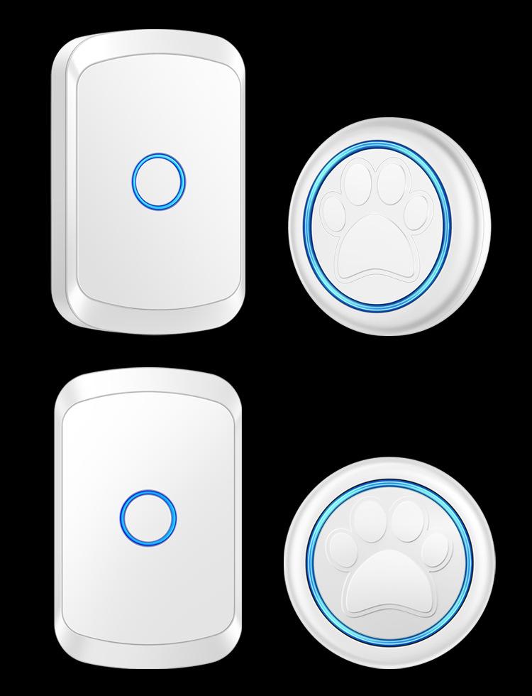 Wireless Waterproof Dog Training Doorbell with Touch Button, 60 Melodies, 5 Volume Levels, 1 Receiver + 2 Transmitters