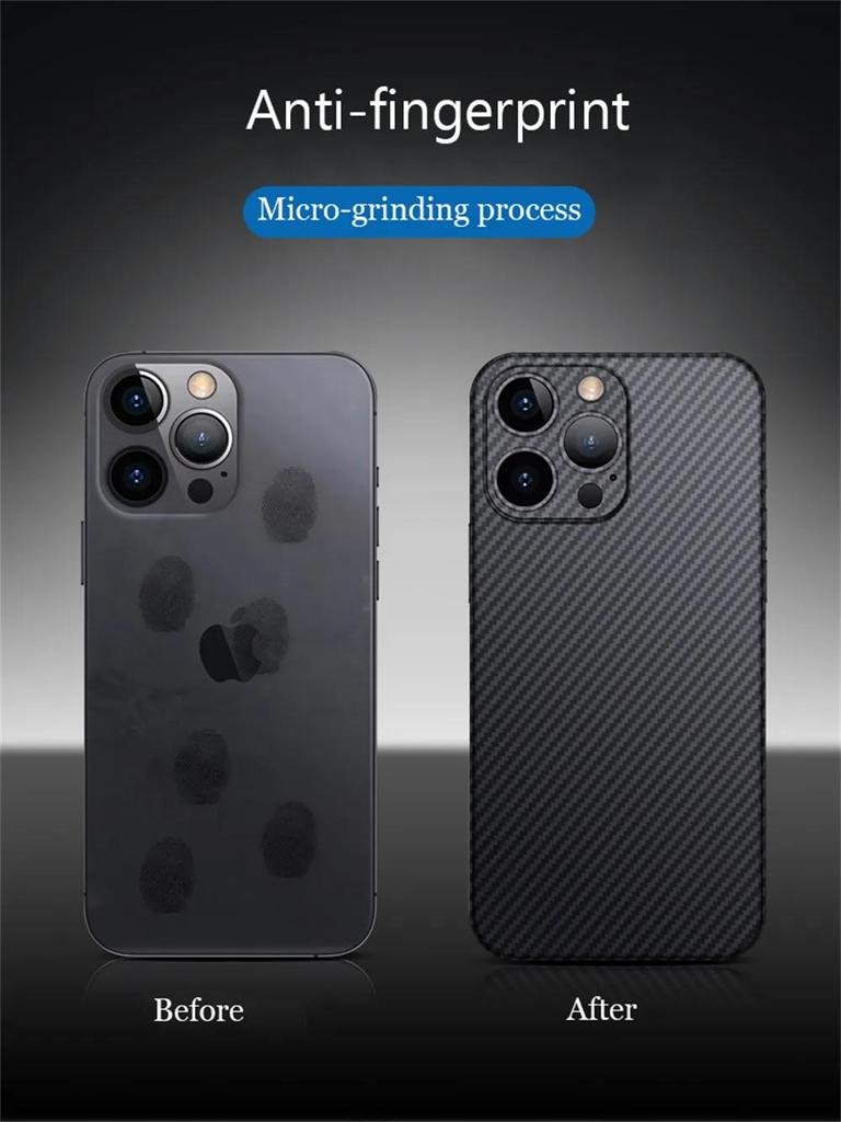 Carbon Fiber Pattern Matte Case For iPhone 15 Pro 14 13 12 Mini 11 Pro Xs Max XR X 6 6s 7 8 Plus SE 0.3mm PP Luxury Back Cover