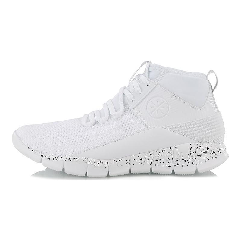 Li-Ning Comfortable Versatile Fabric Synthetic Leather Shock Absorption Non-Slip Wear-Resistant Breathable Support Mid-Top Basketball Shoes ABCN019-2