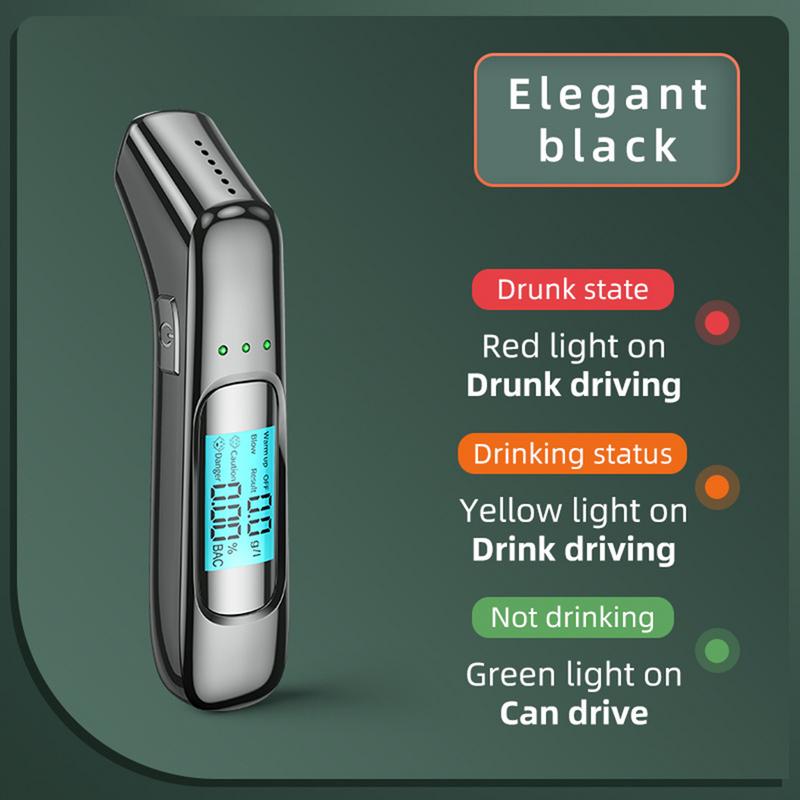 Breathalyzer For Alcohol Rechargeable Alcohol Breath Tester Accurate Detection Supplies LED Display Test Tool For Driving Safety