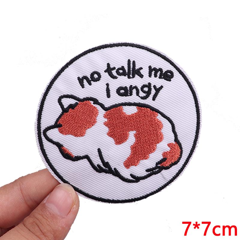 Cute Ghost/Cat Embroidered Patch Cartoon Animal Patch Iron On Patches For Clothing Thermoadhesive Patches For Clothes Jacket DIY