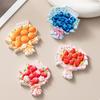 3D Fruit Bouquet Fridge Magnet Resin Strawberry Blueberry Lychee Orange Bouquet Refrigerator Magnet Kitchen Home Office Decoration