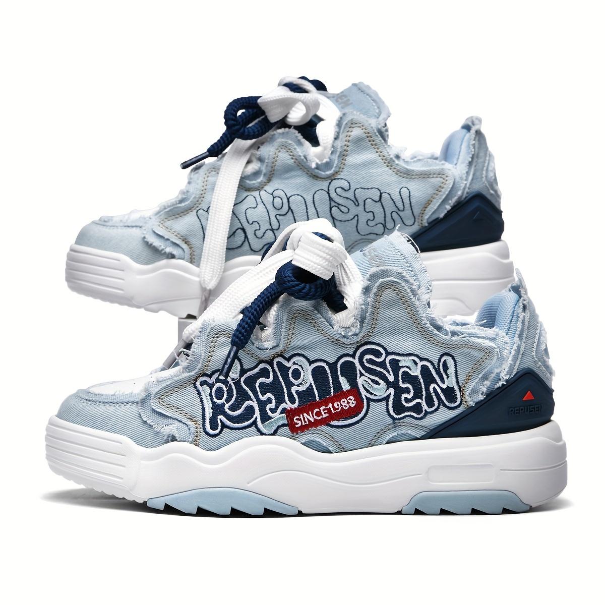 

Женская обувь на толстой подошве Осенне-зимняя Шерсть Холст ПУ Повседневная обувь Легкая 44 синий