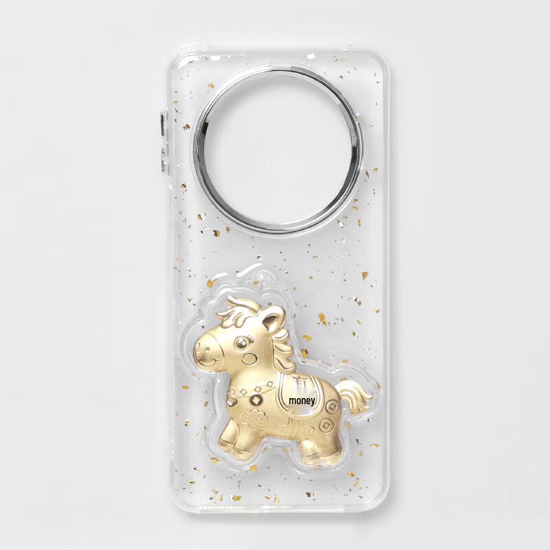 Smorss Huawei Mate 70 Transparent TPU Imitation Gold Foil Phone Case