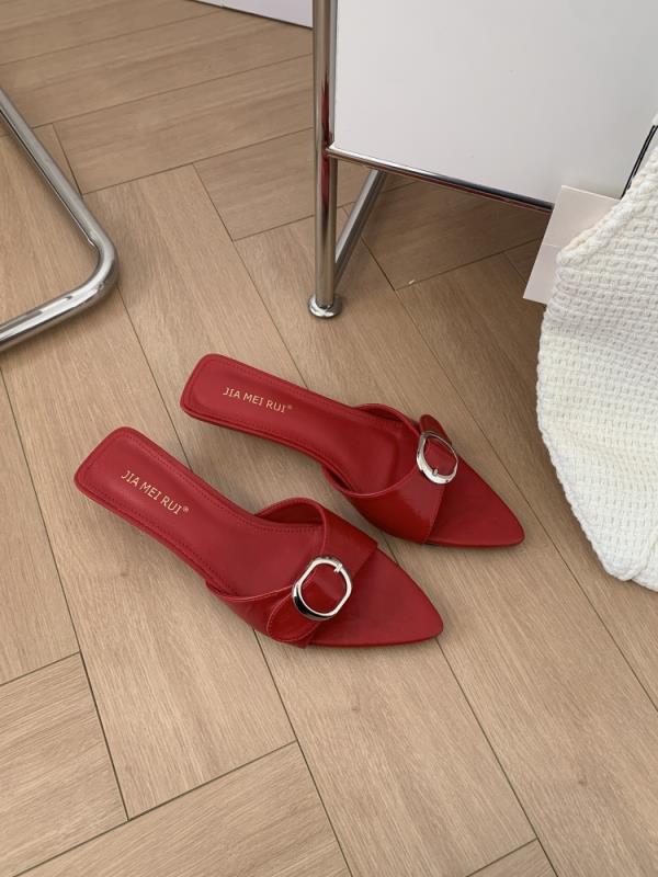 Fashion Shoes Woman's Slippers Pointed Toe Thin Heels Slides 2025 Peep Sexy Thin Heels Shoes Woman's Slippers Peep Toe Slides 2025 Point