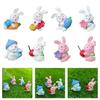 Rabbit Ornamentation Rabbit Figurine For Desk Decors And Dolls House Embellishment Mini Figurine Houses Display