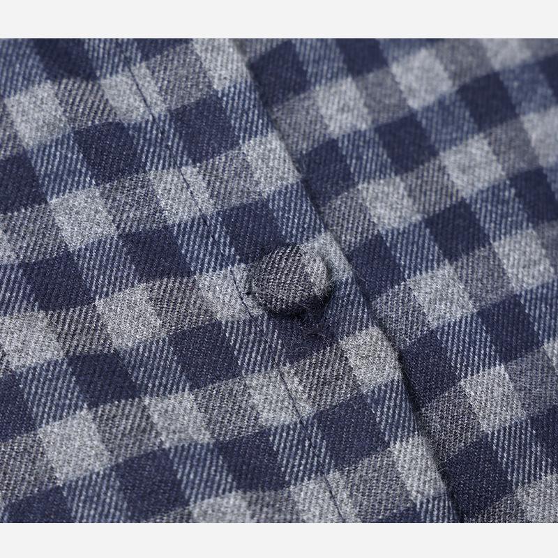 Autumn/Winter Women's Plaid Yarn-Dyed Cotton Button-Up Shirt, Long Sleeve, Hong Kong Style, Versatile Base Layer Outerwear (WFSY51573)