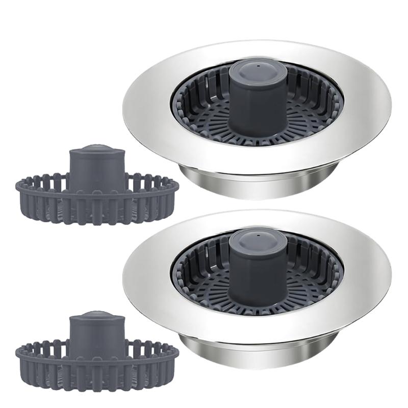 Kitchen Sink Drain Basket Anti Clogging Drain Stoppers Bounce Cores Sink Strainer Wash Basins Drain Filter Easy to Use
