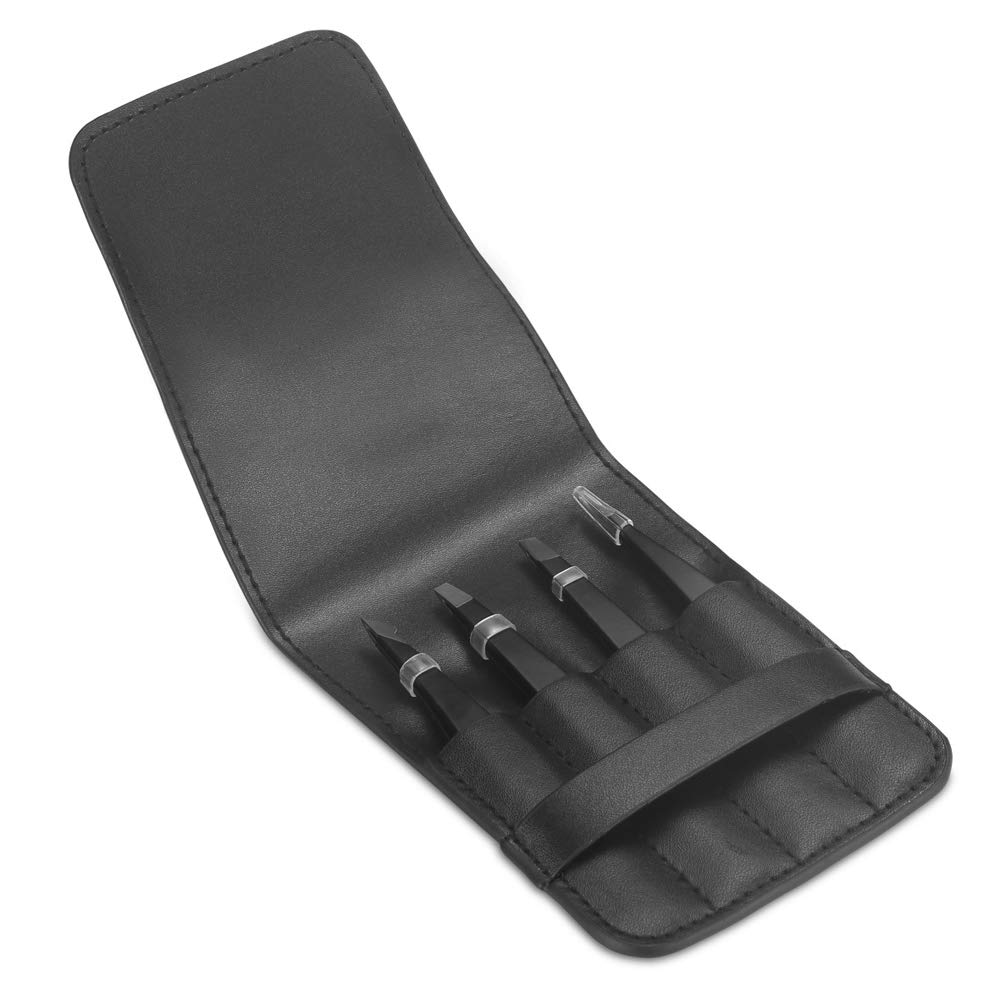 Xiaomi Professional Stainless Steel Eyelash & Eyebrow Grooming Tweezers Set 5-Piece Private Label with Slanted Tip Cheaper Shipping