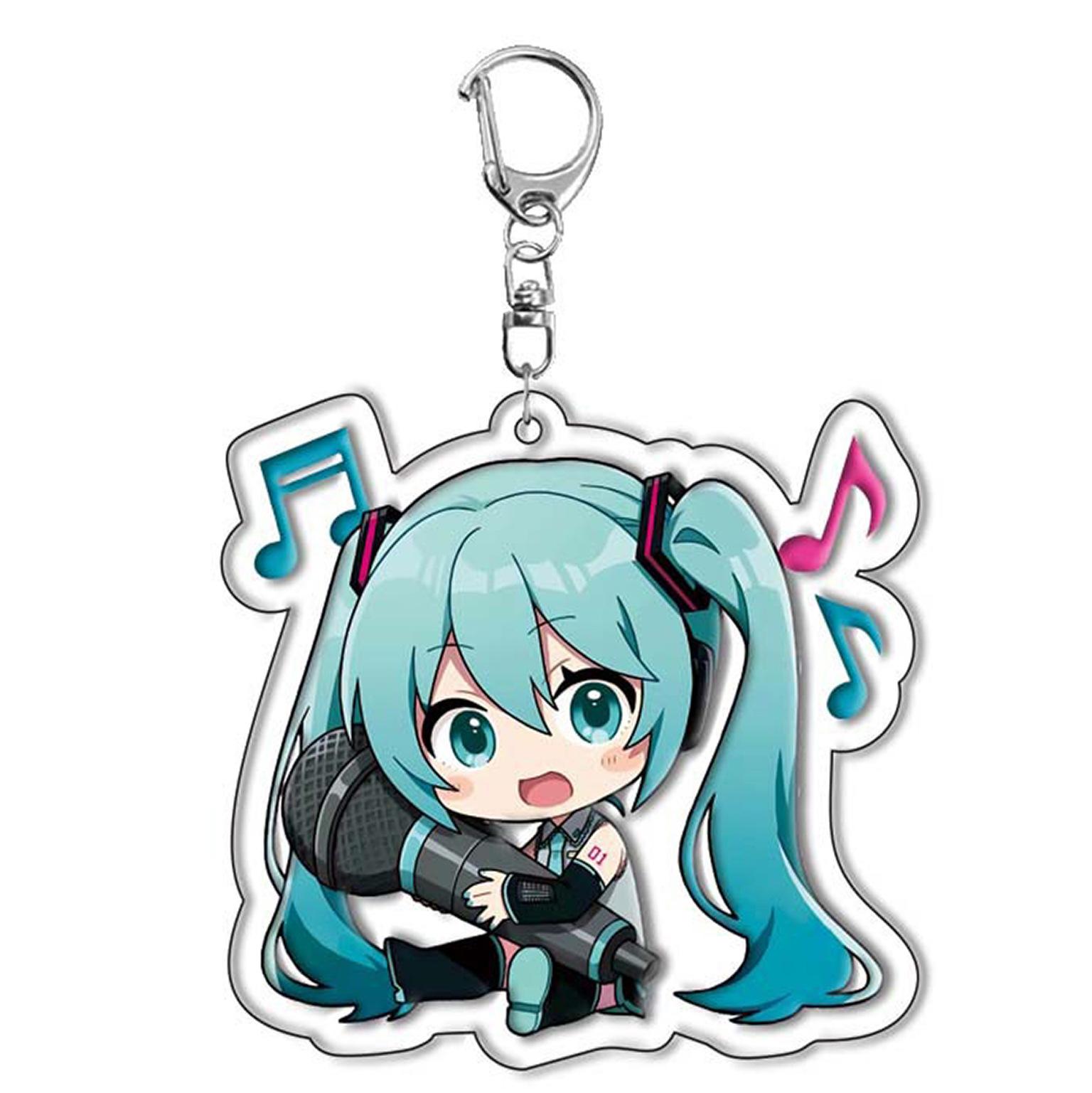 Hatsune Future Keychain Acrylic Patrol Stream Song Mirror Bell Bag Car Pendant Animation Jewelry Support