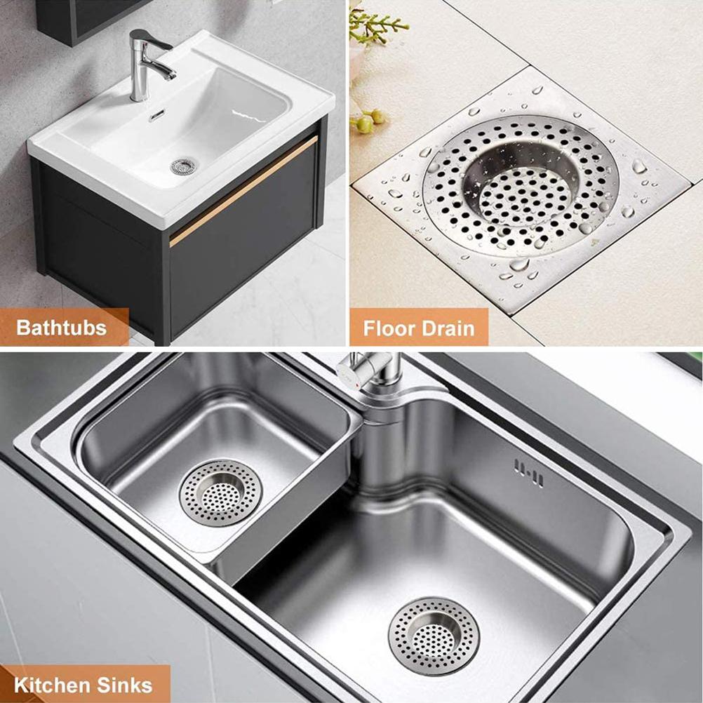 4PCS Stainless Steel Sink Drain Plug Sink Filter Kitchen Sink Strainer for Bathtub Sink Kitchen and Bathroom