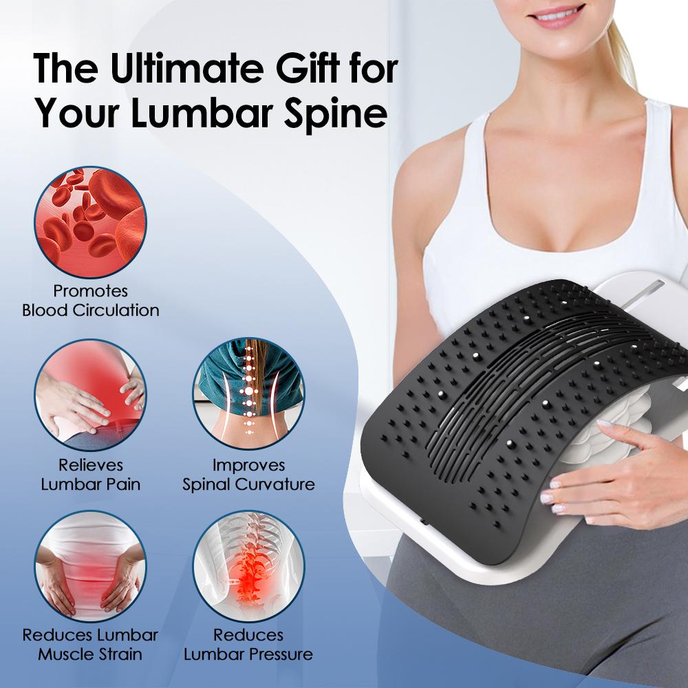 Adjustable Electric Back Massager Airbag Waist Neck Support Massage Lumbar Cervical Muscle Relax Stretcher Posture Massager