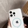 Für iPhone 16 Pro Max Magnetische Hülle Acryl TPU Transparentes Handy-Rückcover
