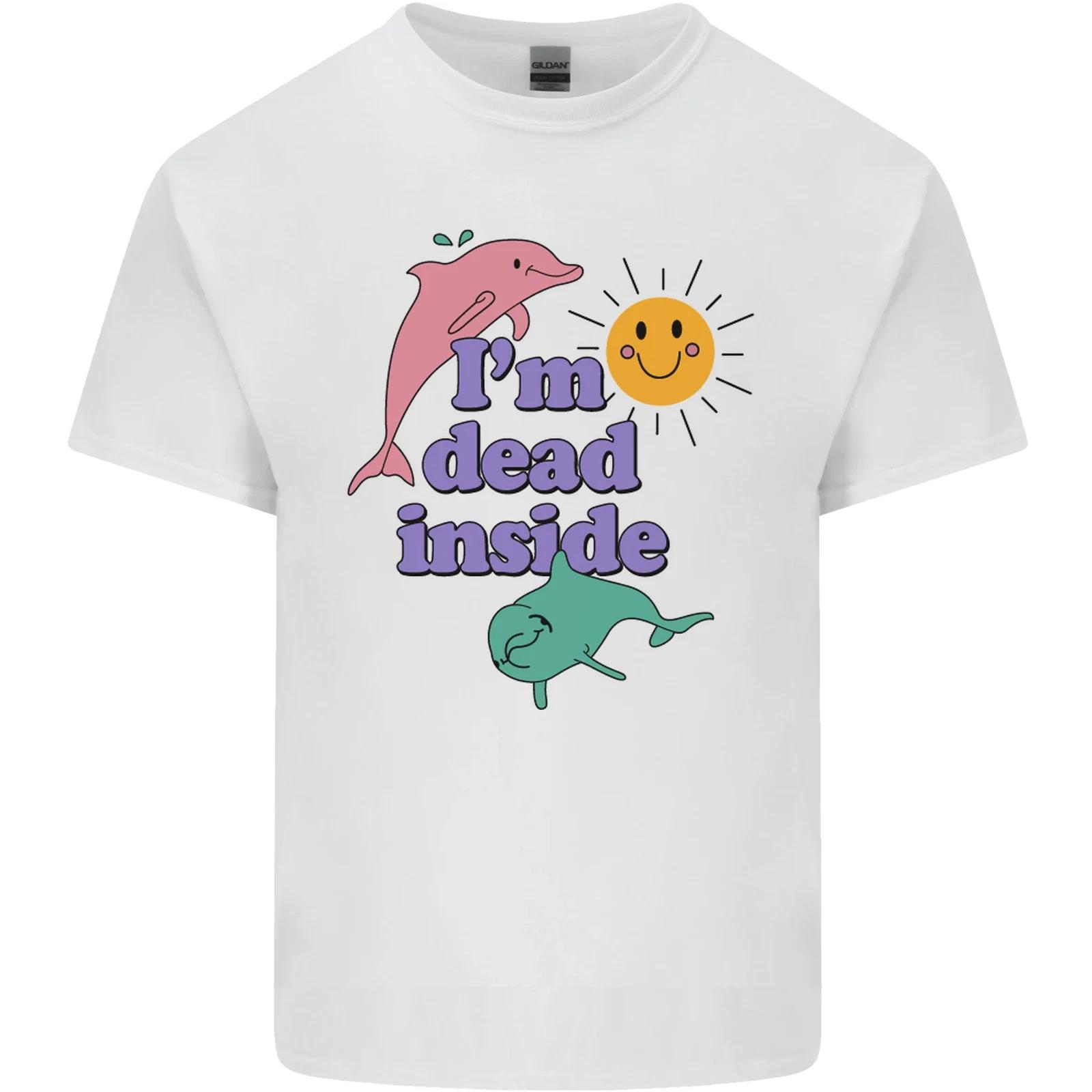 Im Dead Inside Dolphins Sunrise Kids T-Shirt Childrens 2XL