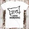 Unimpressed Cat Good Morning Kitten Meow Pet T Shirt 8662 Vintage Washed Top For Everyday Wear Breathable Unisex Versatile