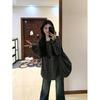 Women's Korean Color Block Stripe Long Sleeve T-Shirt, Early Autumn 2025, Loose Fit, Lazy Style.