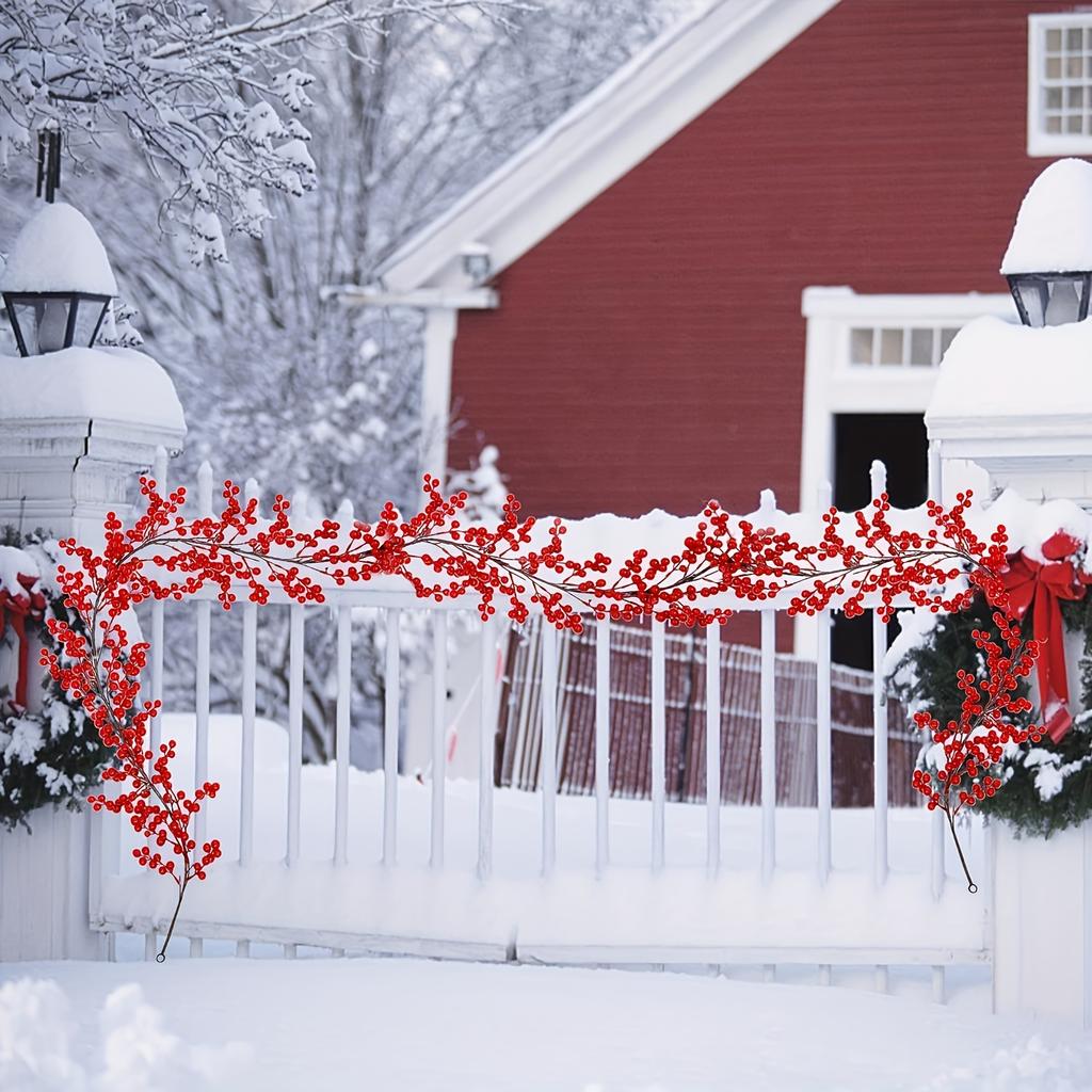 Artificial Cranberry Vine, Christmas - Suitable for Dining Table, New Year Celebration, Engagement Party Decor