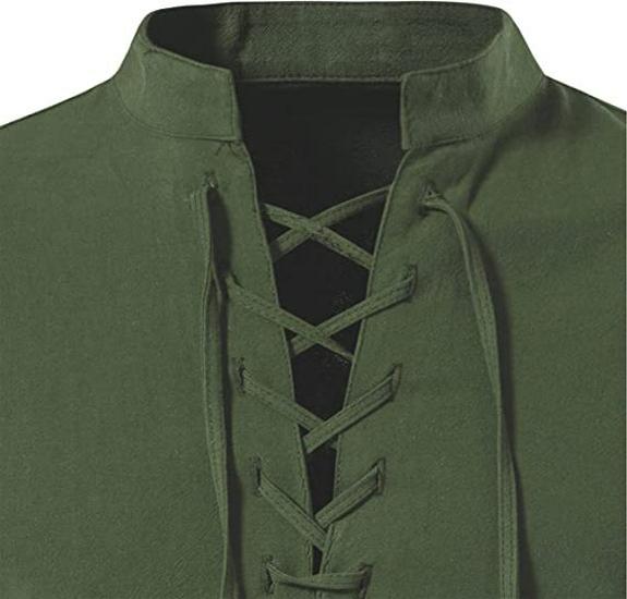 Men's Cotton Linen Henley Shirt, European Size, Long Sleeve, Casual Stand Collar, Spring Summer 2022 Collection