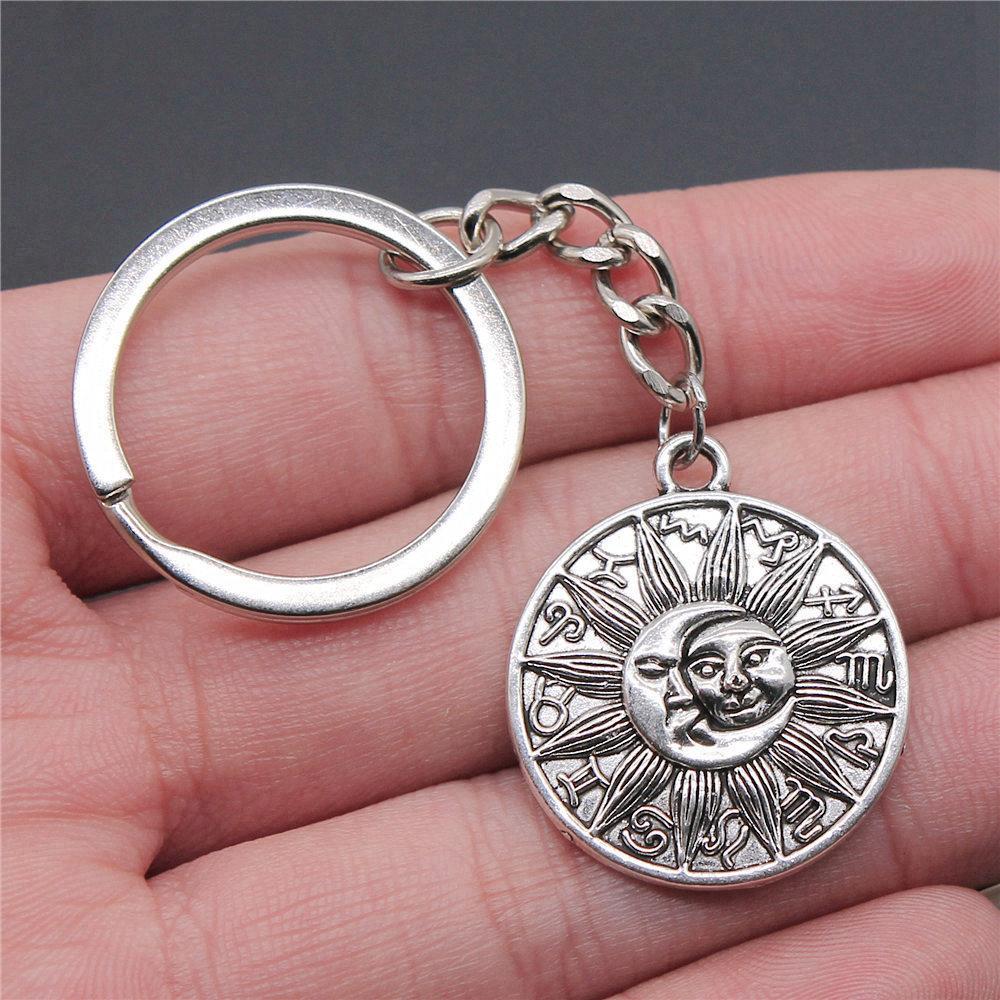 Sun Solar System Planet Keychain for Boys Fashion Vintage Gift for Kids Dainty Vacation Accessory