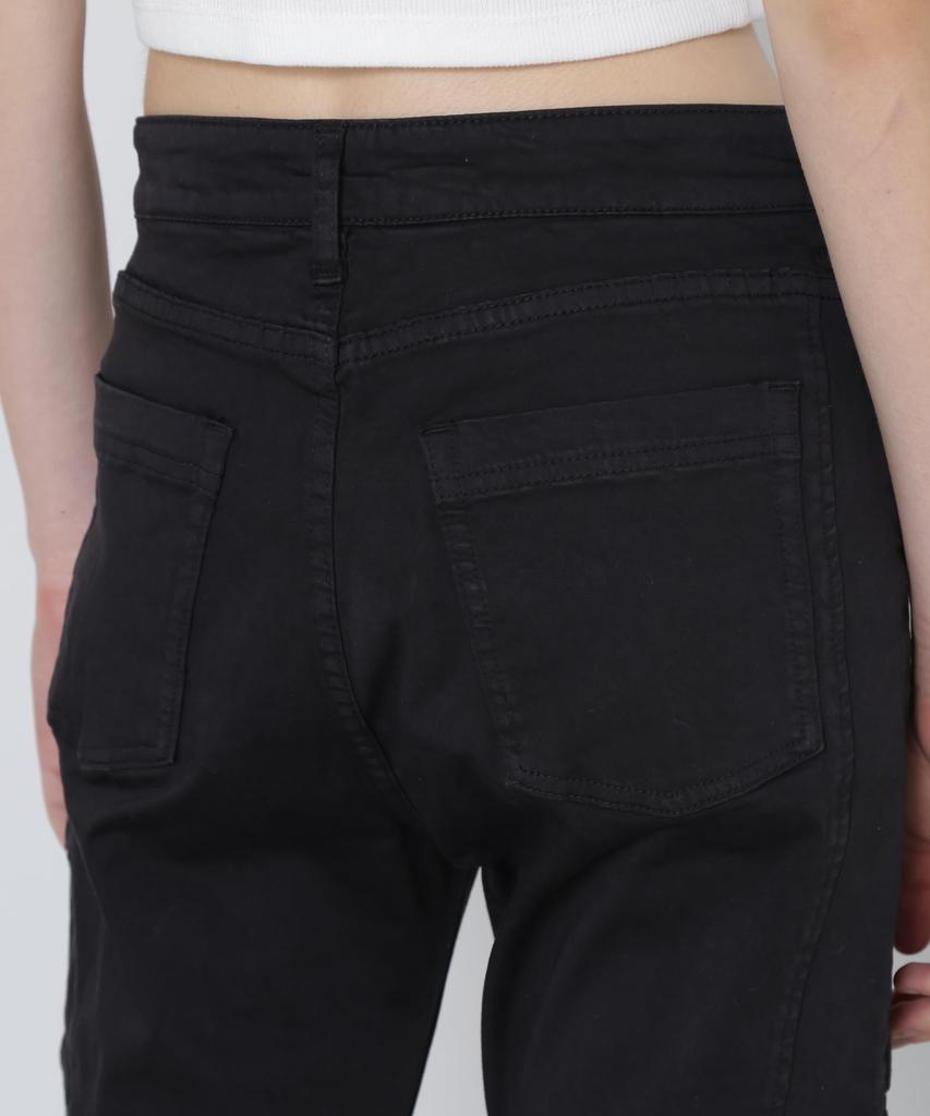 AVIREX Limited Edition SATIN FLARE STRETCH PANTS Women's S 010 Black 783-4910604