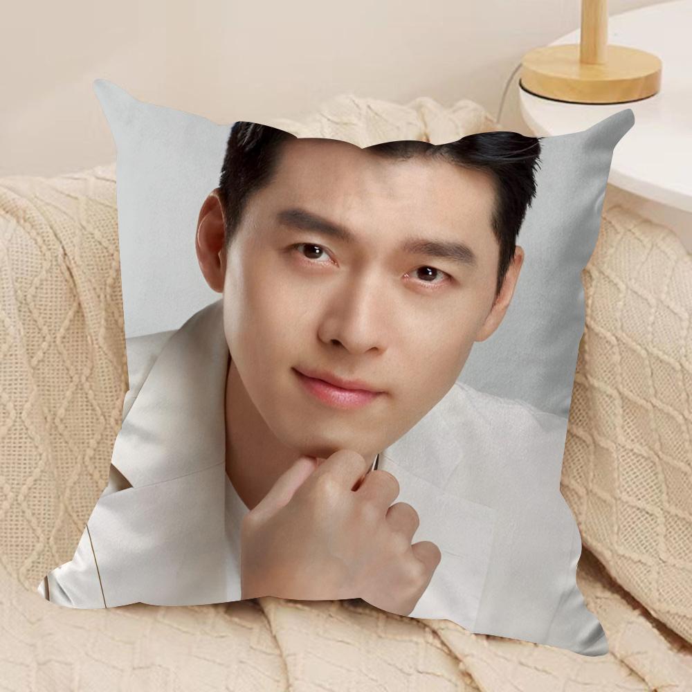 Hyun Bin Cushion Cover Soft Plush Fabric DoubleSided Printed Sofa Cushion Cover for All Seasons Home Decor Gift