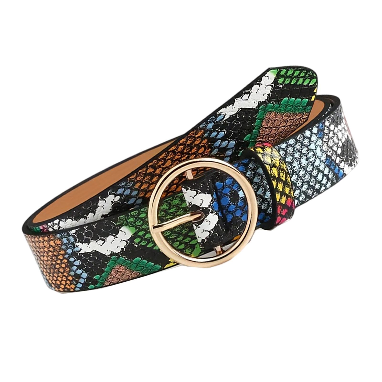 

Стильный ремень с рептильной текстурой для повседневных нарядов, регулируемый пояс из ПУ кожи A