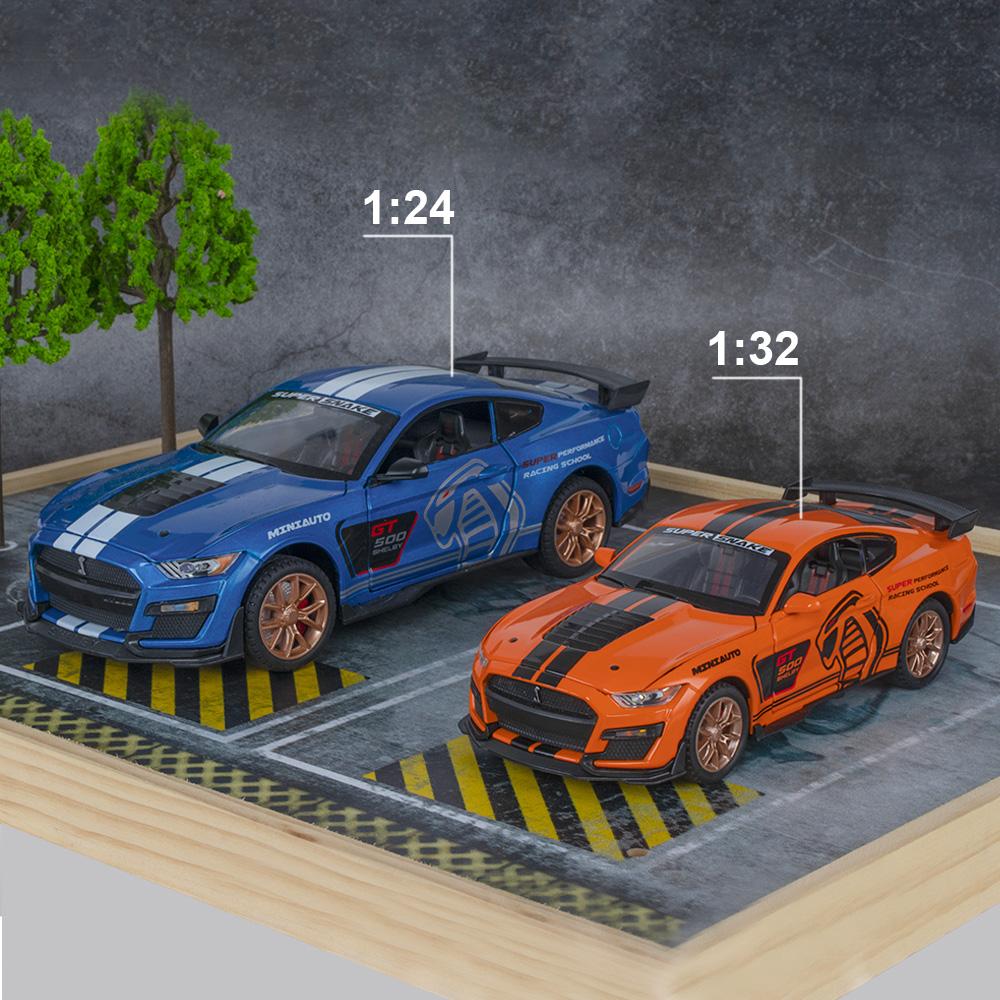 1/32 Scale Mustang Shelby GT500 Alloy Sports Car Model Diecast & Toy Vehicles Metal Car Model Simulation Collection Kids Toy Gift