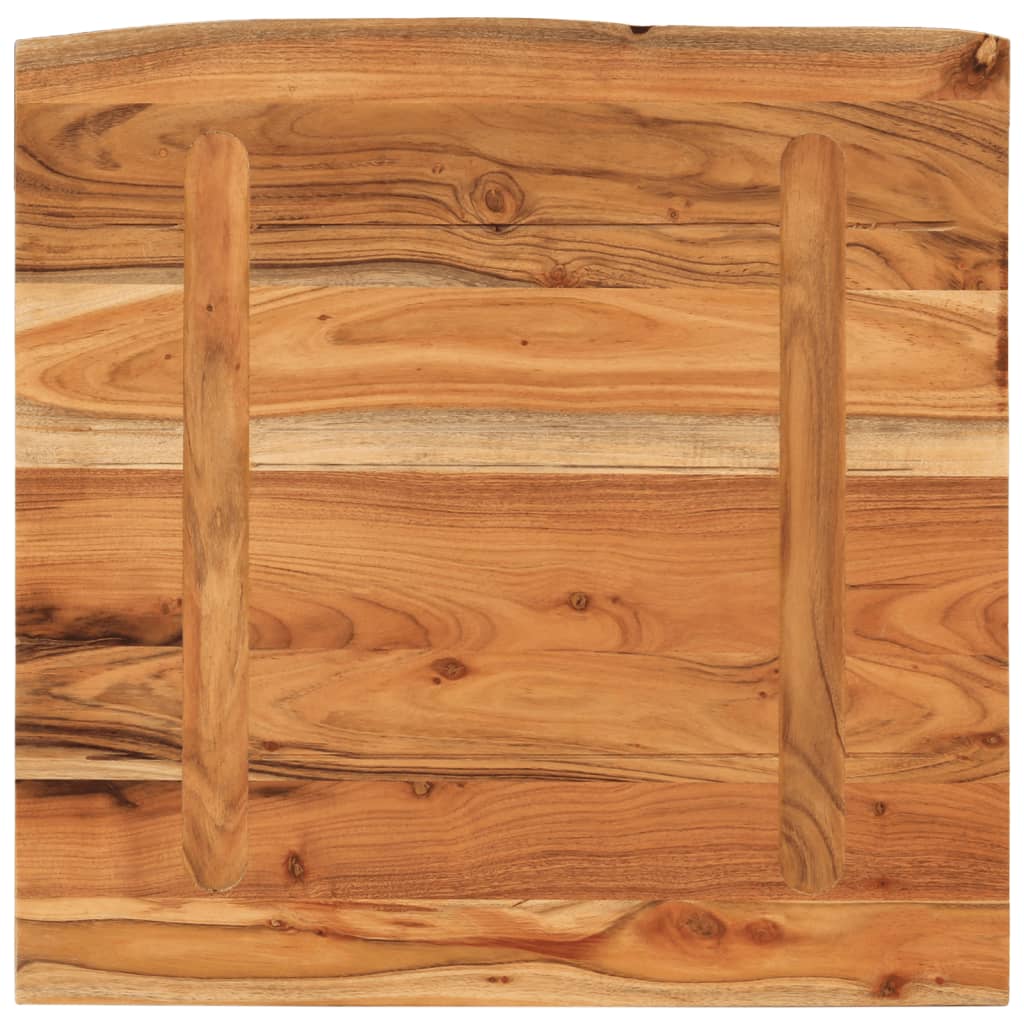 Wall Shelf 40 x 40 x 2.5 cm Square Solid Acacia Wood with Natural Edge