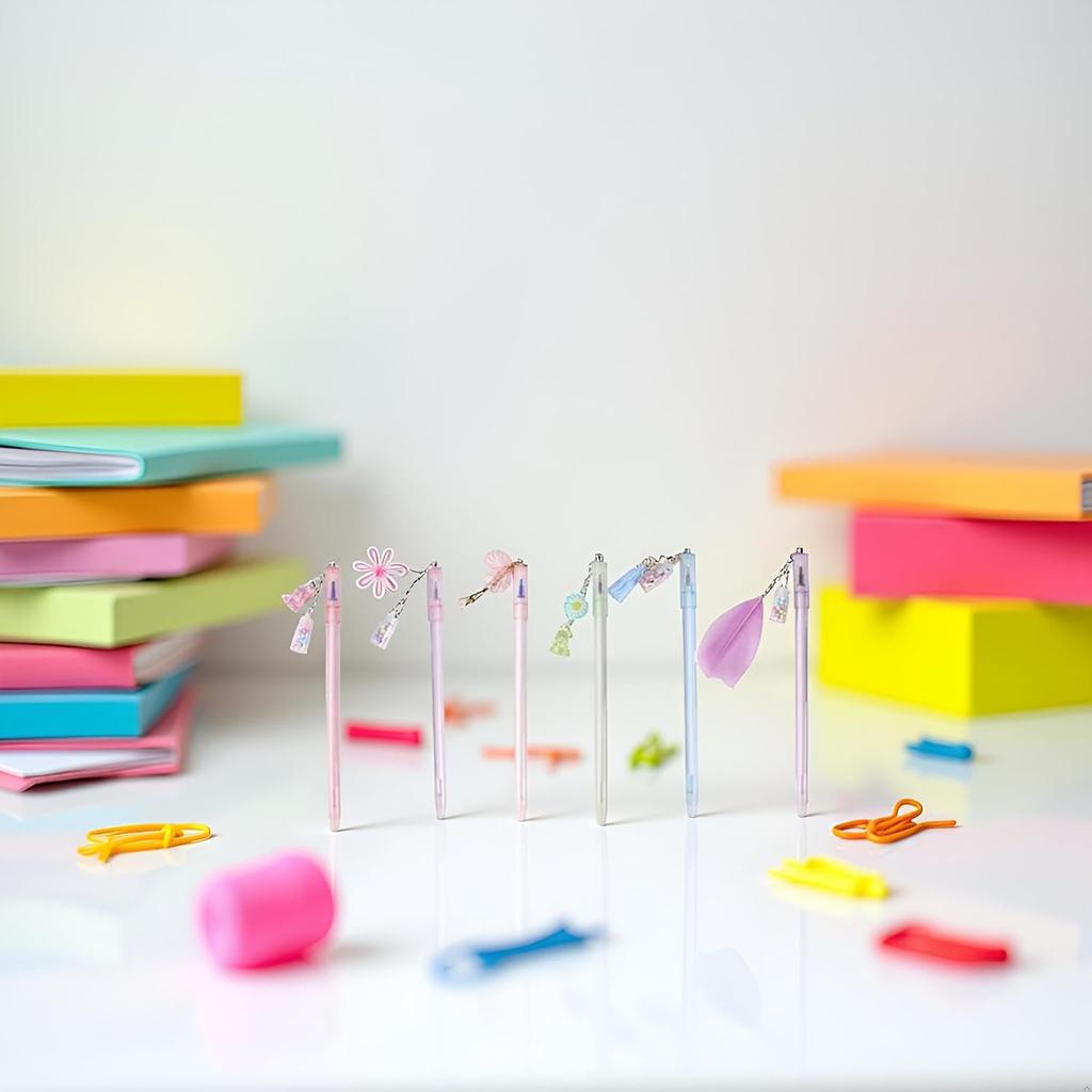 1PC Random Color Gel Pen Pendant Pen Cute Drifting Bottle Bear Pendant Gel Pen Stationery Sweet Lovely Erasable School Office Supplies(Bear Random)
