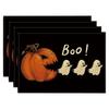 4pcs Halloween  Placemats Square Placemats Potholder Decoration