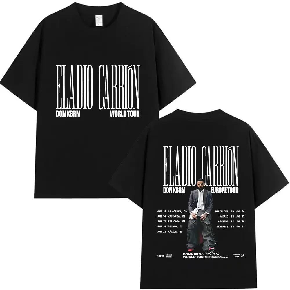 Y2k Hip Pop Tops ELADIO CARRION DON KBRN WORLD TOUR 2025 Merch Fashion Pop Music Print Cotton Casual Loose Tshirt Unisex