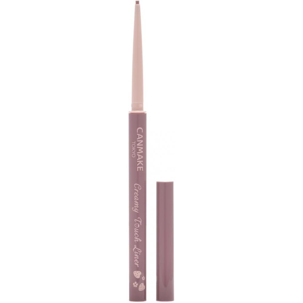 Canmake Creamy Touch Liner 12 Strawberry Storm Eyeliner-Stift, Gel, glatt, feiner Kern, Rosa, Grau, 12 Strawberry Storm
