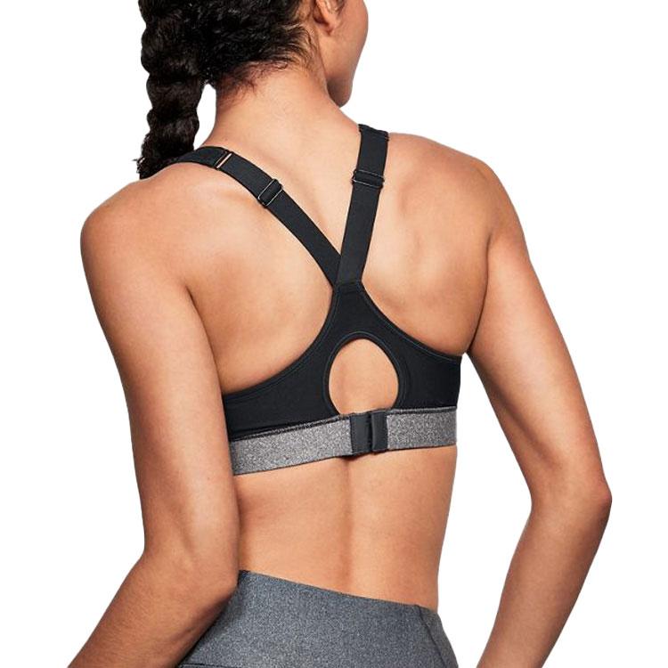 Under Armour HeatGear® Armour Heathered Sports Bra With Padding - High Impact Women underwear Carbon Heather-Grey 1313285-020