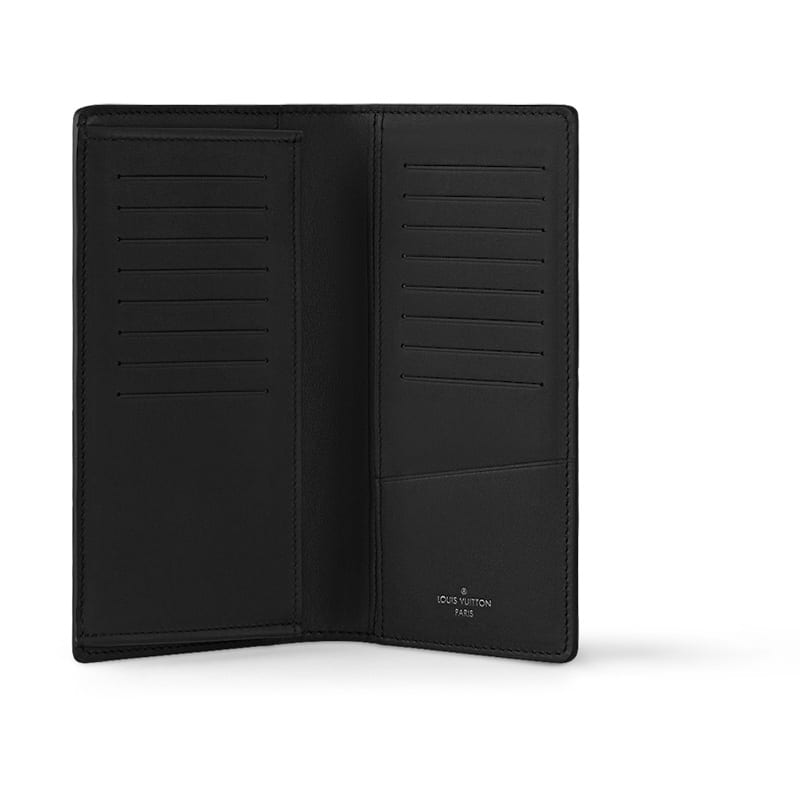 Louis Vuitton Brazza Cow Leather Wallet Men's Black M62900